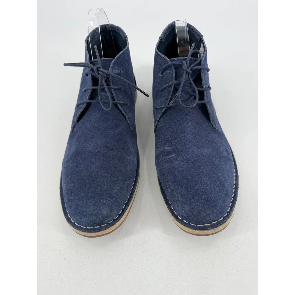 Steve Madden Hacksaw Chukka Boots Mens 12 Navy Suede Desert Classic Preppy Urban